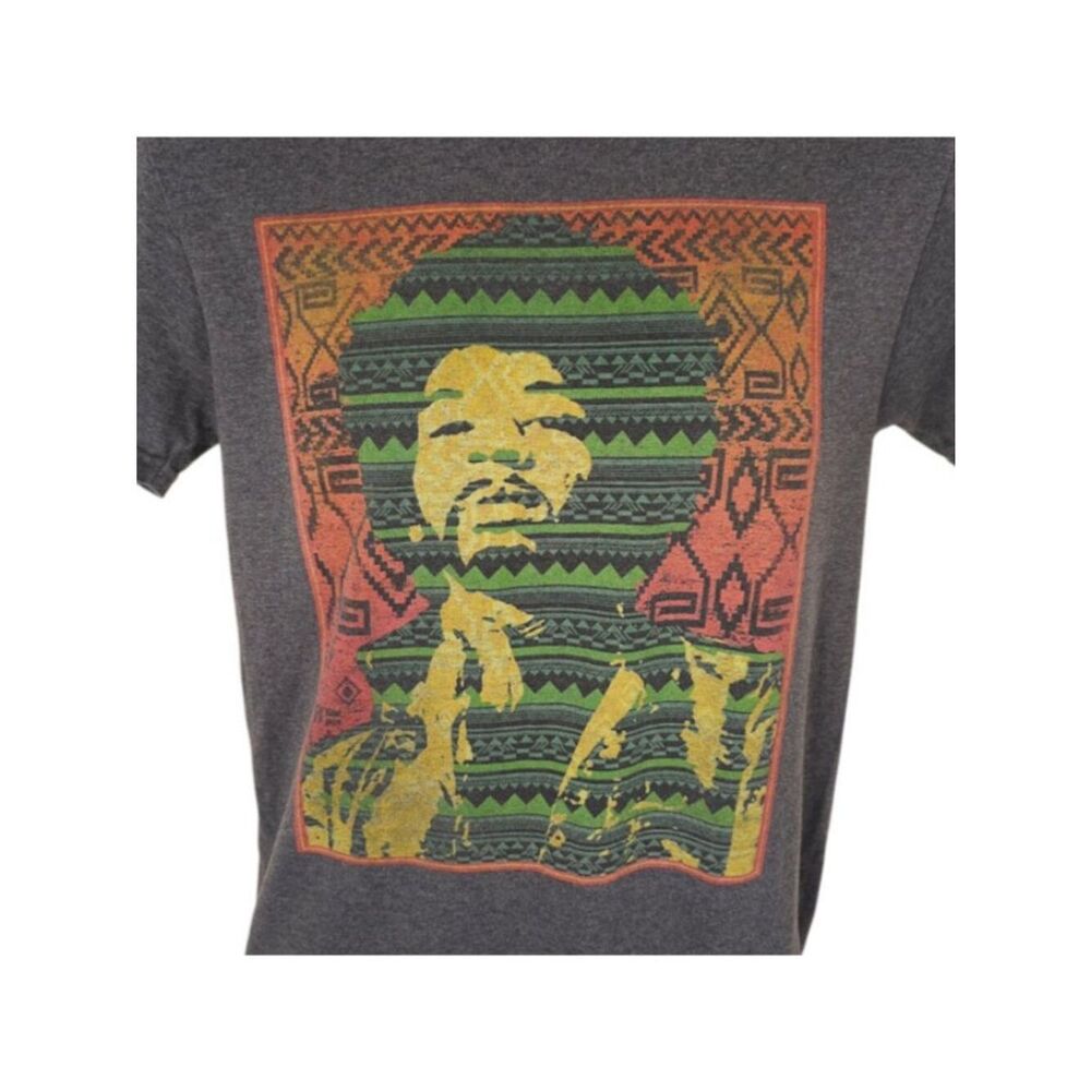 Jimi Hendrix T Shirt Mens Size Small Gray Experience Guitarist Rock Music